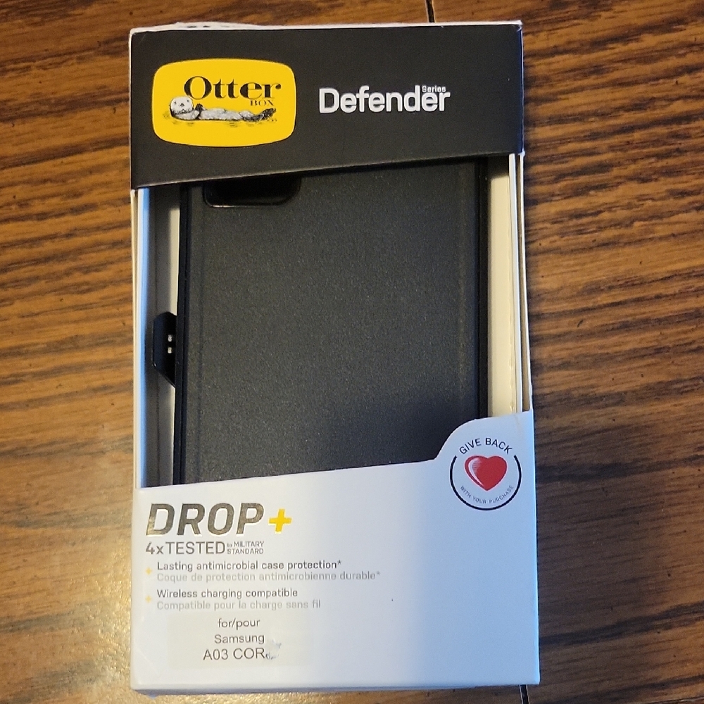 OtterBox Defender Series Black Case for Samsung A03 Core